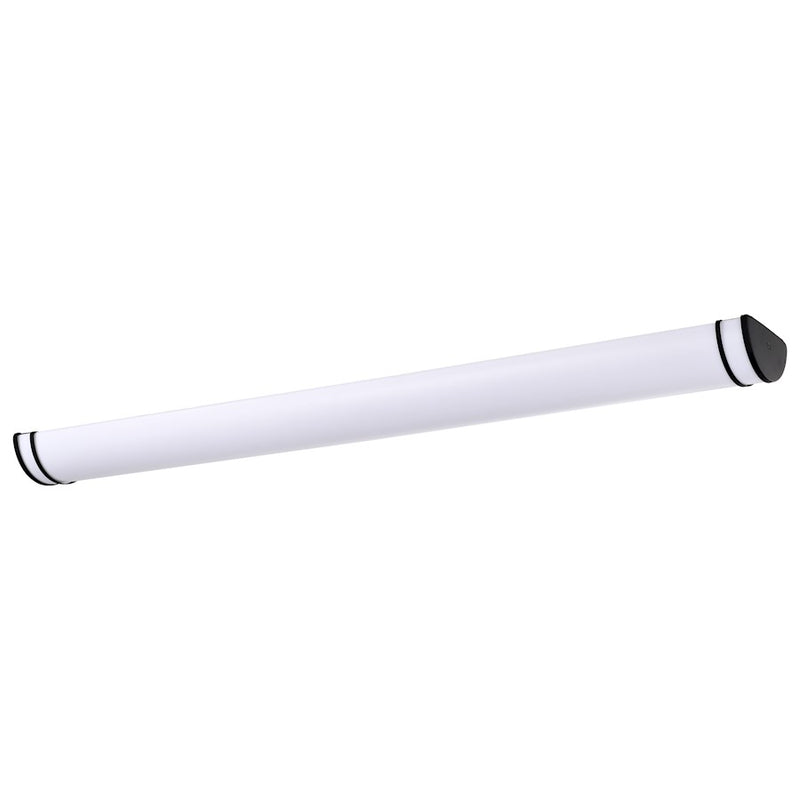 Nuvo Glamour 49in 1-Light LED Vanity Light | Contemporary Matte Black and Acrylic Shade | Bathroom & Hallway | 3 x 49 x 6 in | Model 62-1732