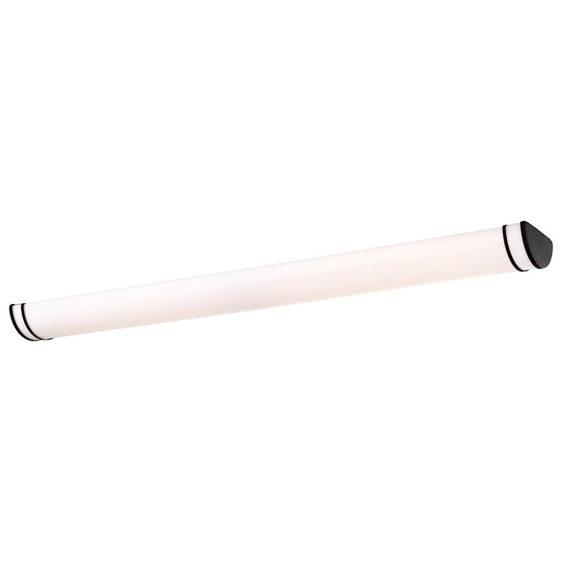 Nuvo Glamour 49in 1-Light LED Vanity Light | Contemporary Matte Black and Acrylic Shade | Bathroom & Hallway | 3 x 49 x 6 in | Model 62-1732