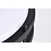 Nuvo Glamour 13in LED Flush Mount | Modern Matte Black and White Acrylic | Bathroom & Hallway Ceiling Light | 13 x 13 x 4 in, Selectable | Model 62-1736