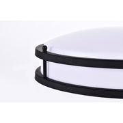 Nuvo Glamour 13in LED Flush Mount | Modern Matte Black and White Acrylic | Bathroom & Hallway Ceiling Light | 13 x 13 x 4 in, Selectable | Model 62-1736