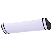 Nuvo Lighting Glamour 25in LED Linear Flush Mount | Contemporary Matte Black and Acrylic | Bathroom, Hallway & Office | 25 x 12 x 4.5 in | Model 62-1739
