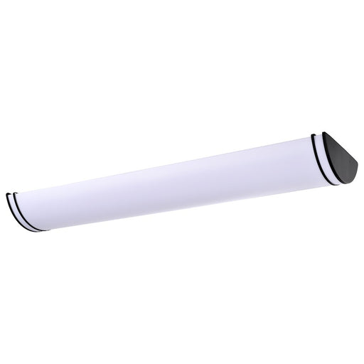 Nuvo Glamour 50in LED Linear Flush Mount | Contemporary Matte Black and Acrylic | Hallway, Bathroom & Office | 50 x 12 x 4.5 in | Model 62-1740