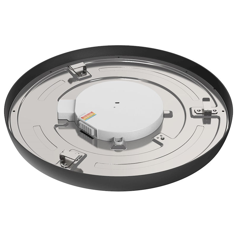 Nuvo Lighting Blink Pro Plus 15in 1-Light Flush Mount | Contemporary Black Die-Cast Aluminum | Utility, Bathroom & Hallway | 15 x 15 x 1 in | Model 62-1787