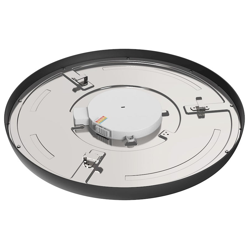 Nuvo Lighting Blink Pro Plus 15in 1-Light Flush Mount | Contemporary Black Die-Cast Aluminum | Utility, Bathroom & Hallway | 15 x 15 x 1 in | Model 62-1787