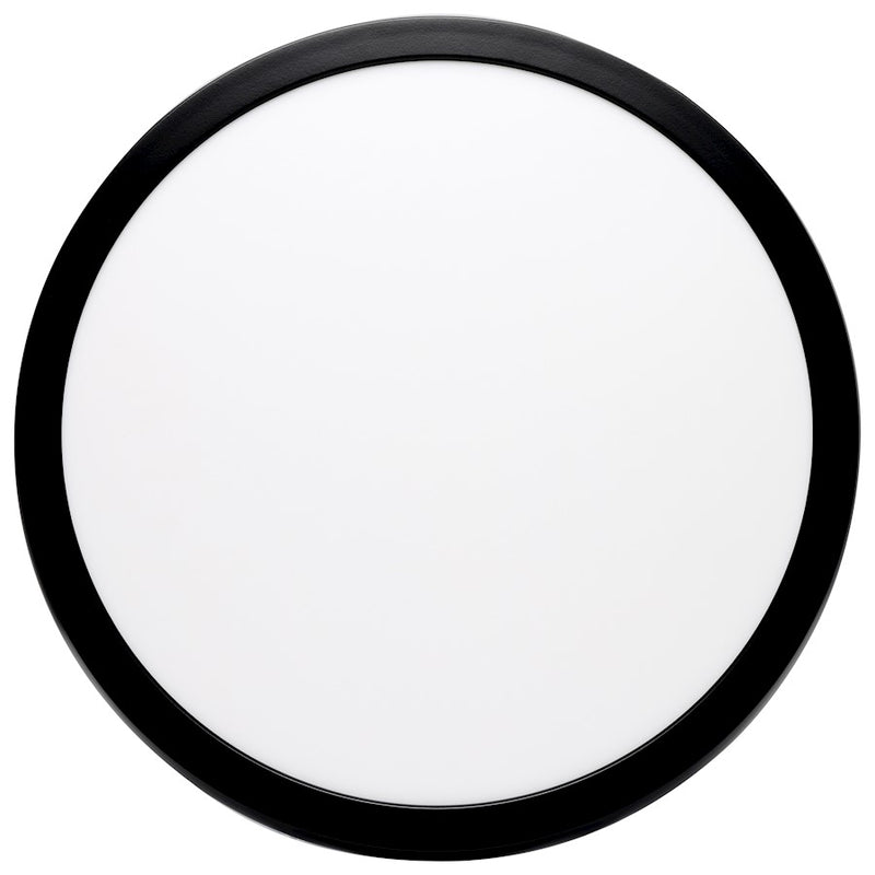 Nuvo Lighting Blink Pro Plus 15in 1-Light Flush Mount | Contemporary Black Die-Cast Aluminum | Utility, Bathroom & Hallway | 15 x 15 x 1 in | Model 62-1787