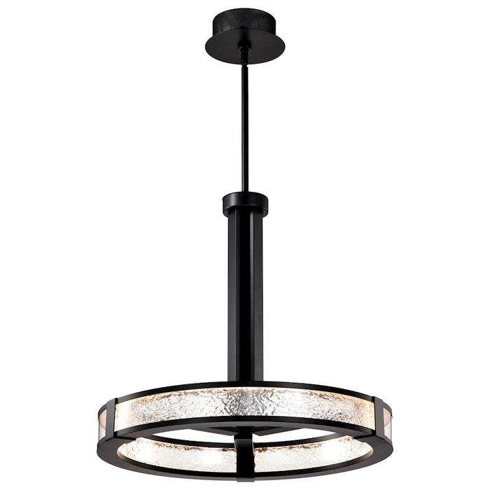 Nuvo Lighting Darrow 24" LED Pendant, Matte Black Acrylic Panels