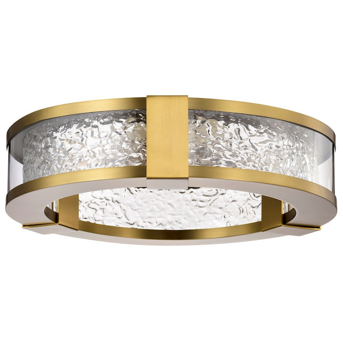 Nuvo Lighting Darrow 13" LED Flush Mount, Vintage Brass Acrylic Panels - 62-2012