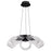 Nuvo Barnett 21" LED 5Lt Chandelier, Black Silk Screened Acrylic - 62-2036