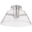 Nuvo Lighting Edmond 17" LED Semi Flush Mount, Polished Nickel/Clear - 62-2054