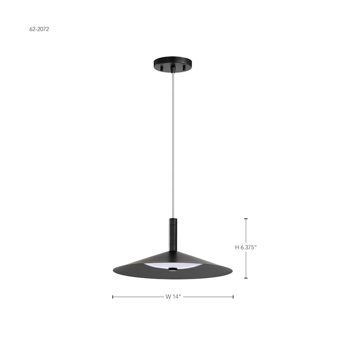 Nuvo Lighting Corrine 14" LED Pendant, Black 3K/4K/5K CCT Selectable