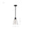 Nuvo Lighting Aura 7" LED Pendant, Black K9 Bubble Crystal 3000K CCT