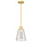 Nuvo Lighting Aura 7" LED Pendant, Brass K9 Bubble Crystal 3000K CCT