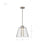 Nuvo Lighting Aura 12" LED Pendant, Nickel K9 Bubble Crystal 3000K CCT