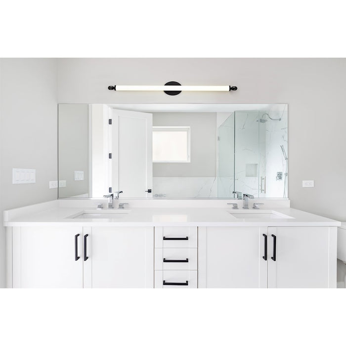 Nuvo Lighting Edgeworth 40" LED Vanity, Matte Black Acrylic Lens