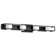Nuvo Lighting Jenkins 32" 4 Light LED Vanity, Black/Frosted Glass - 62-2244
