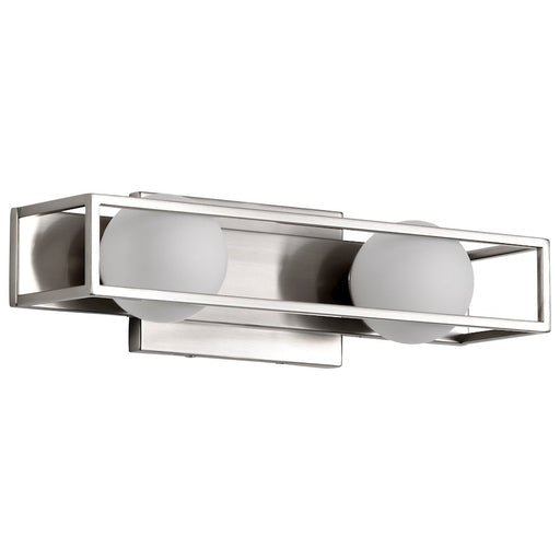 Nuvo Lighting Jenkins 16" 2 Light LED Vanity, Nickel/Frosted Glass - 62-2252