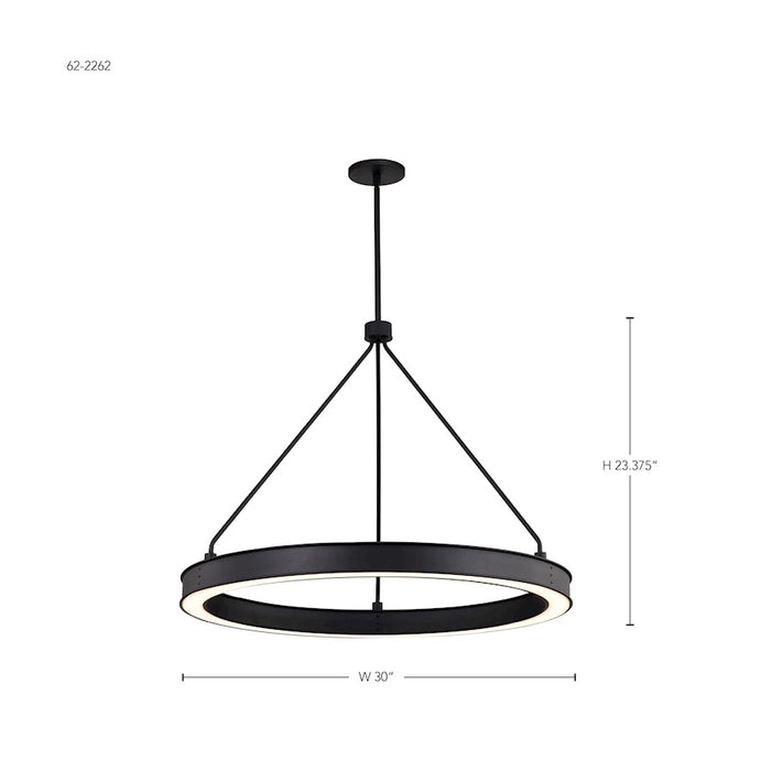 Nuvo Lighting Longford 30" LED Pendant, Textured Black Acrylic Lens