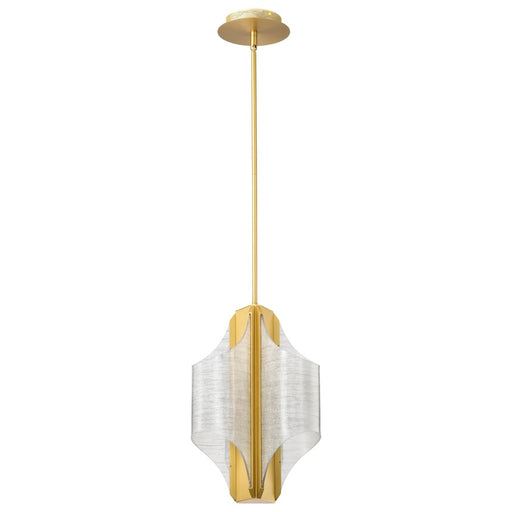 Satco Idris LED 3 Light Pendant, Vintage Brass Light Guide Panels - 62-2413