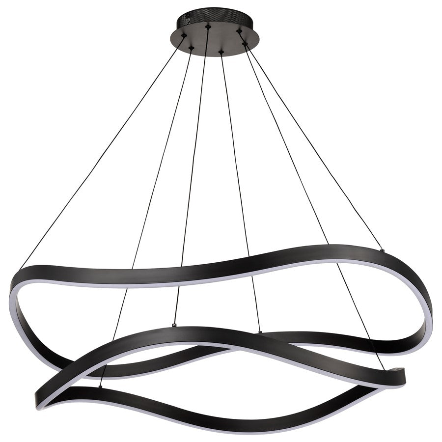 Satco Sylas 36" LED Pendant, Matte Black - 62-2421