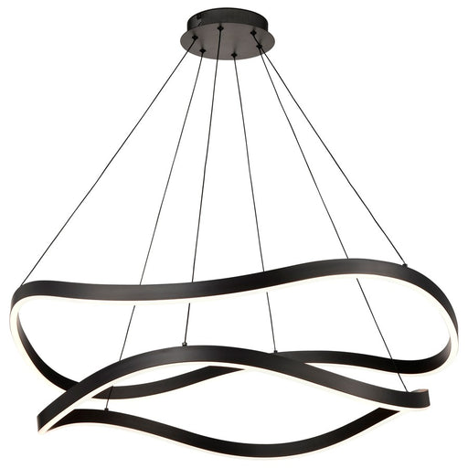 Satco Sylas 36" LED Pendant, Matte Black