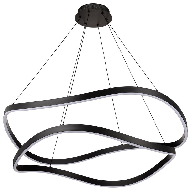 Satco Sylas 36" LED Pendant, Matte Black