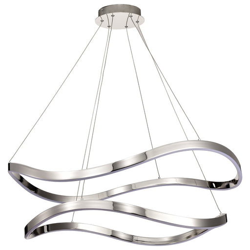 Satco Sylas 36" LED Pendant, Polished Nickel - 62-2431