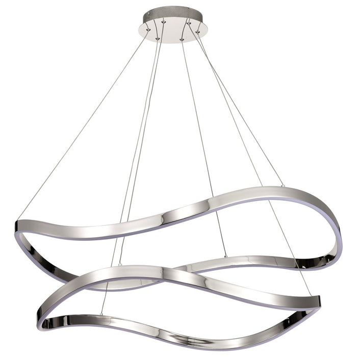 Satco Sylas 36" LED Pendant, Polished Nickel