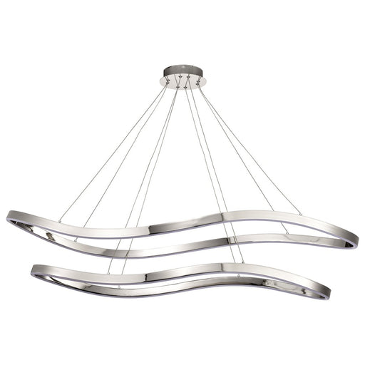 Satco Sylas 48" LED Pendant, Polished Nickel - 62-2432
