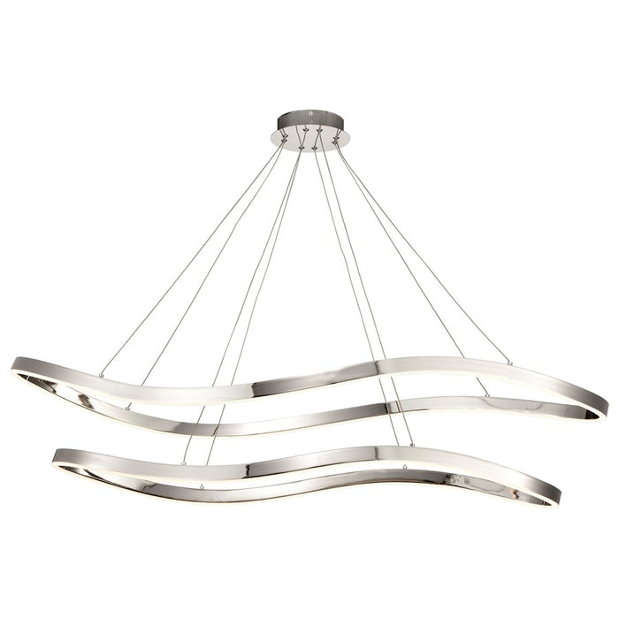 Satco Sylas 48" LED Pendant, Polished Nickel