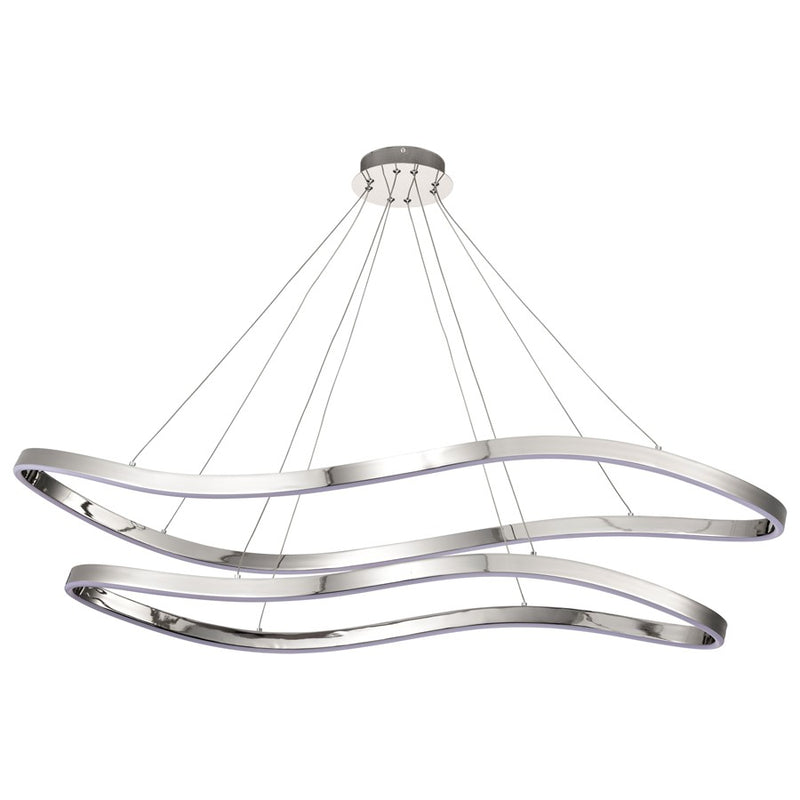 Satco Sylas 48" LED Pendant, Polished Nickel