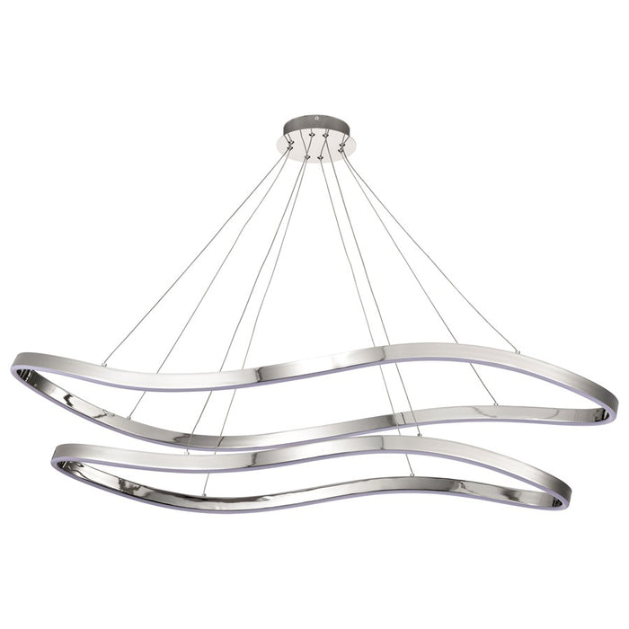 Satco Sylas 48" LED Pendant, Polished Nickel