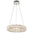 Satco Asher LED 15" Pendant, Polished Nickel/K9 Crystal