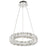 Satco Asher LED 15" Pendant, Polished Nickel/K9 Crystal