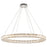 Satco Asher LED 36" Round Pendant, Polished Nickel/K9 Crystal