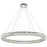 Satco Asher LED 36" Round Pendant, Polished Nickel/K9 Crystal
