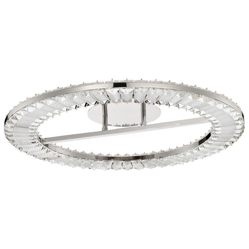 Nuvo Lighting Nova LED 23" Round Flush Mount, Nickel/K9 Crystal - 62-2444