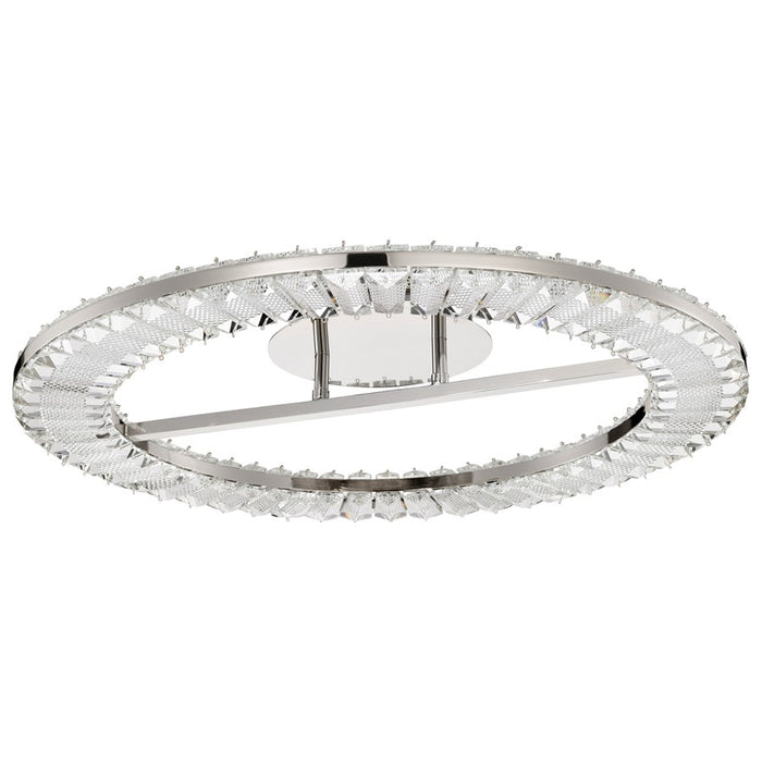 Nuvo Lighting Nova LED 23" Round Flush Mount, Nickel/K9 Crystal - 62-2444