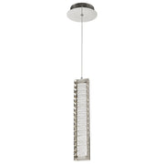 Satco Nova LED 16" Mini Pendant, Polished Nickel/K9 Crystal - 62-2445