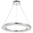 Satco Nova LED 23" Round Pendant, Polished Nickel/K9 Crystal