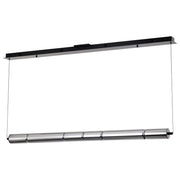 Satco Evander LED 48" Island Pendant, Matte Black/Smoked Glass - 62-2452