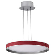 Nuvo Lighting Bandon 20" LED Pendant, Gray/Red Wrap Acrylic Lens - 62-3011