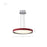 Nuvo Lighting Bandon 20" LED Pendant, Gray/Red Wrap Acrylic Lens