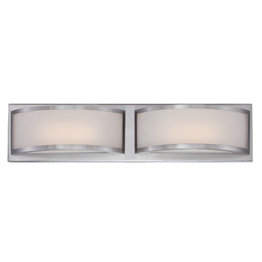 Nuvo Lighting Mercer 20.5in 2-Light Wall Sconce | Contemporary Brushed Nickel and Frosted Glass | Bathroom & Hallway Accent | 20.5 x 3.5 x | Model 62-318