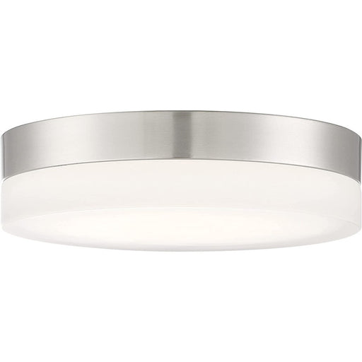 Nuvo Lighting Pi 9in LED Flush Mount | Transitional Brushed Nickel | Bedroom & Hallway Ceiling Light | 9 x 9 x 3.13 in, 90 CRI, Dimmable | Model 62-458