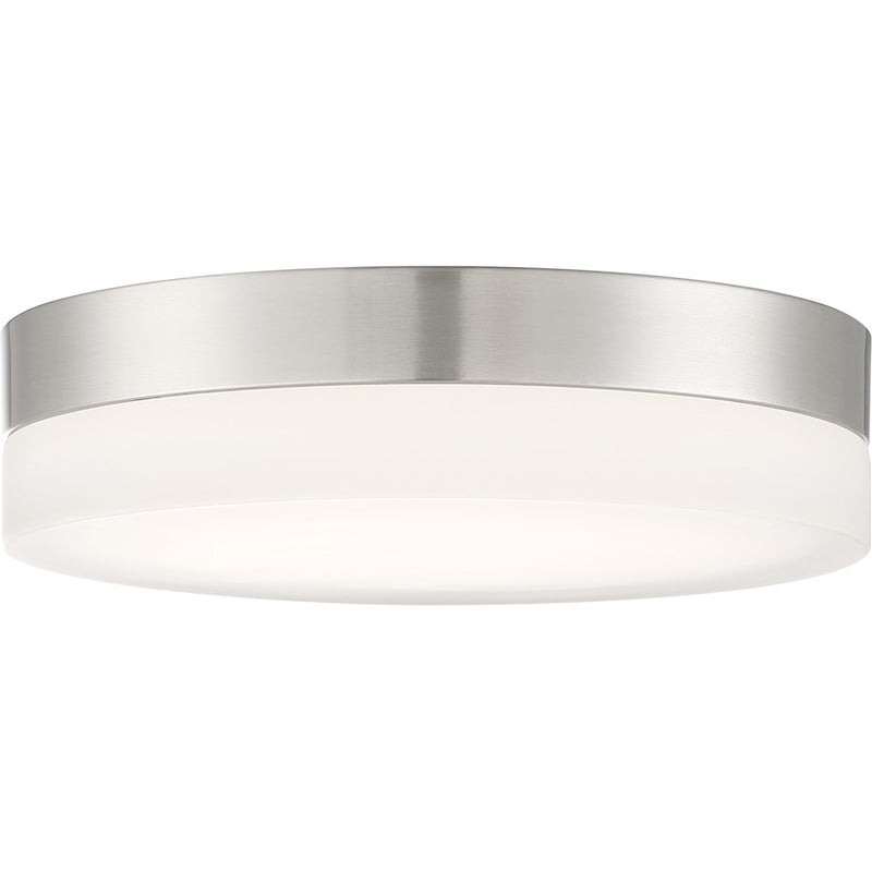 Nuvo Lighting Pi 14in LED Flush Mount | Transitional Brushed Nickel | Bedroom & Hallway Ceiling Light | 14 x 14 x 3 in, 90 CRI, Dimmable | Model 62-460