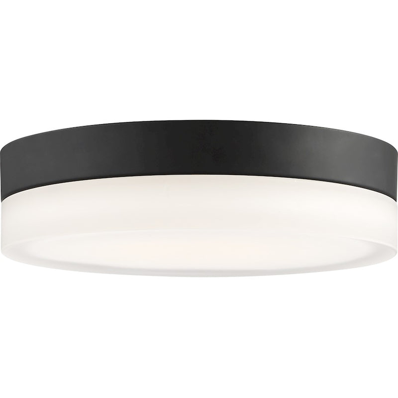 Nuvo Lighting Pi 11in LED Flush Mount | Transitional Black | Bedroom & Hallway Ceiling Light | 11 x 11 x 3 in, 120V Dimmable | Model 62-469