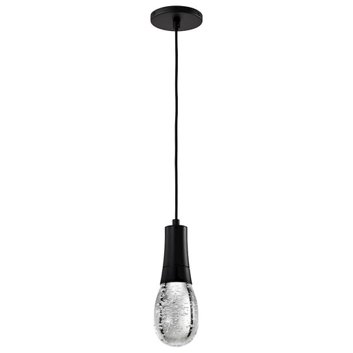 Nuvo Lighting Lacey 4" LED Pendant, Black/K9 Bubble Crystal - 62-6002