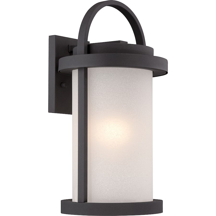 Nuvo Lighting Willis LED Large Wall Lantern, Antique White/Black