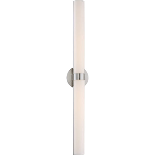 Nuvo Bond 37.375in 2-Light LED Vanity Light | Transitional Brushed Nickel and White Acrylic | Bathroom Vanity & Powder Room | 37.375 x 6 x | Model 62-734