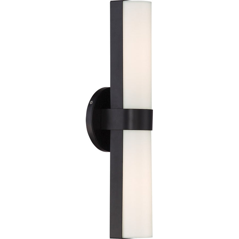 Nuvo Bond 17.5in 2-Light LED Vanity | Industrial Aged Bronze and White Acrylic | Bathroom Vanity | 2.67 x 17.5 in | Model 62-742